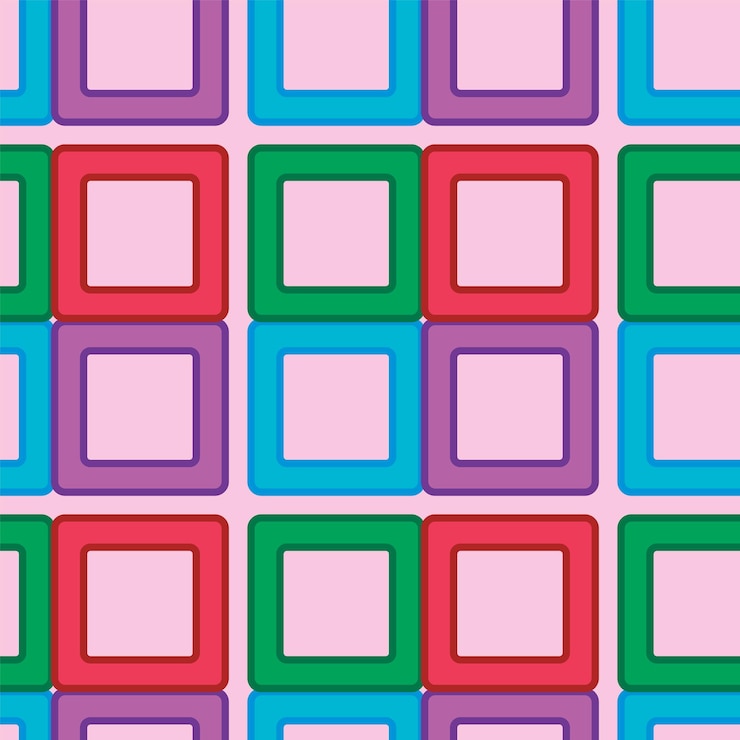Vettore gratuito modello senza cuciture geometrico colorato