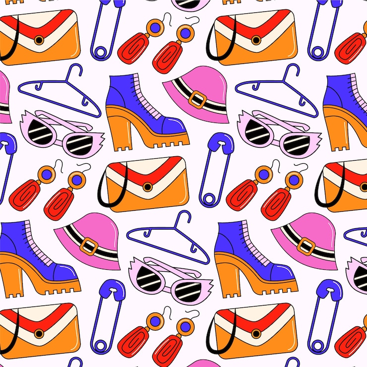 Vettore gratuito modello stilista di moda disegnato a mano