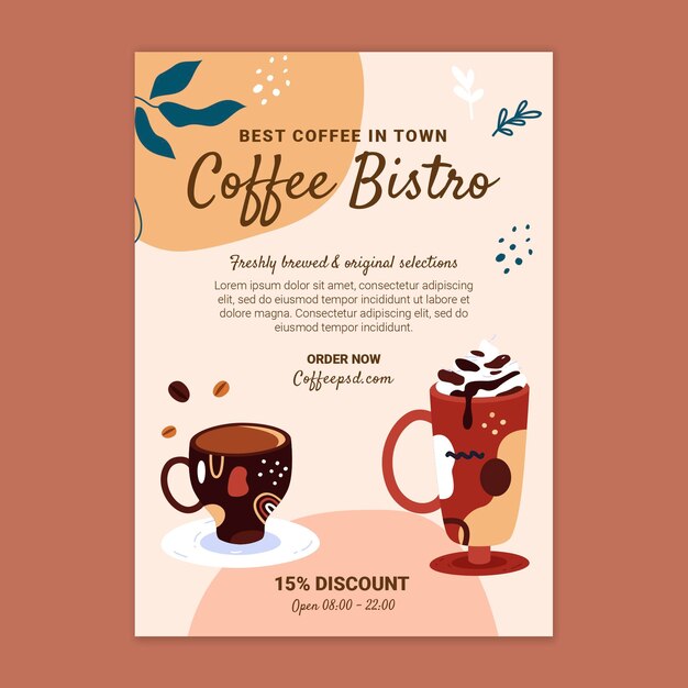 Modello struttura caffè flyer