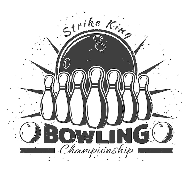Vettore gratuito modello vintage bowling club