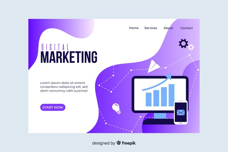 Vettore gratuito modello web di landing page corporativo per aziende o agenzie