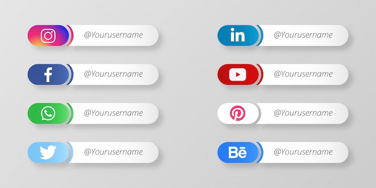 Vettore gratuito moderni social media terzo inferiore