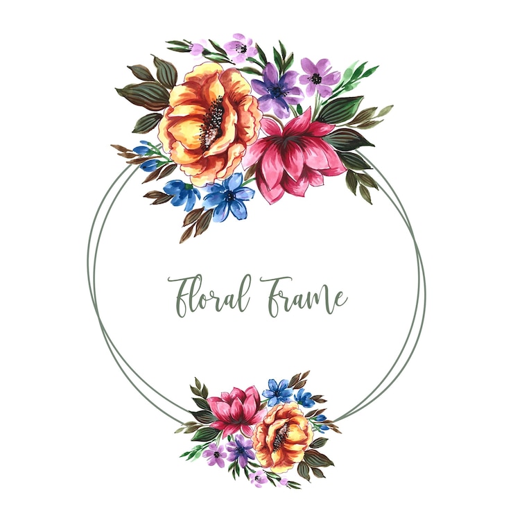 Vettore gratuito moderno bouquet di fiori ad acquerello su sfondo bianco