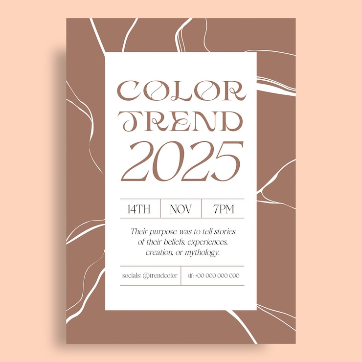 Vettore gratuito moderno colore astratto tendenza 2025 volantino