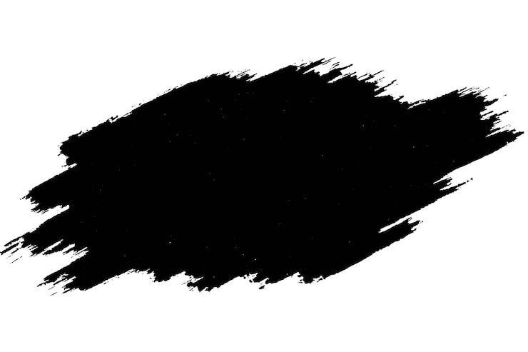 Vettore gratuito moderno disegno a acquerello nero a pennello