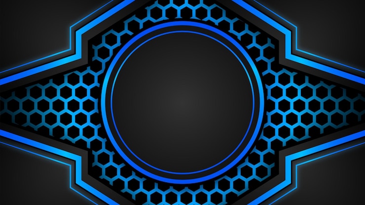 Vettore gratuito moderno futuristico sfondo esport nero e blu