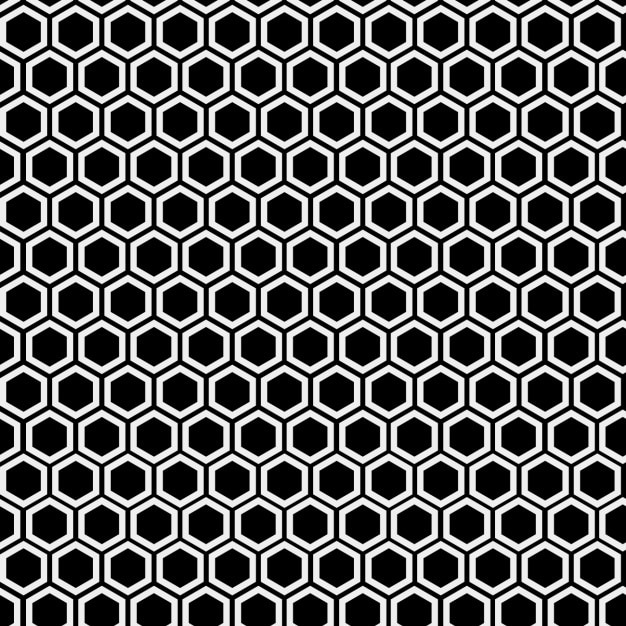 Vettore gratuito monocromatico modello alveare