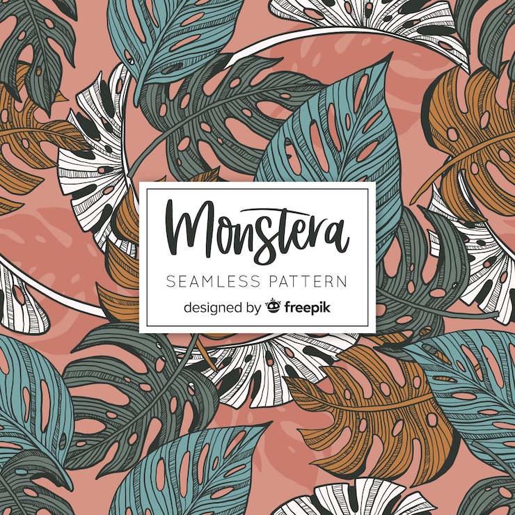 Vettore gratuito monstera se ne va