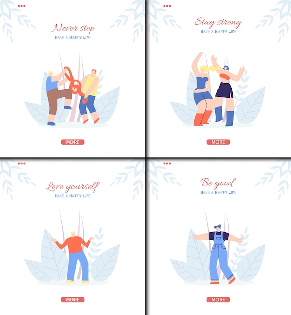 Motivation Social Set Banners