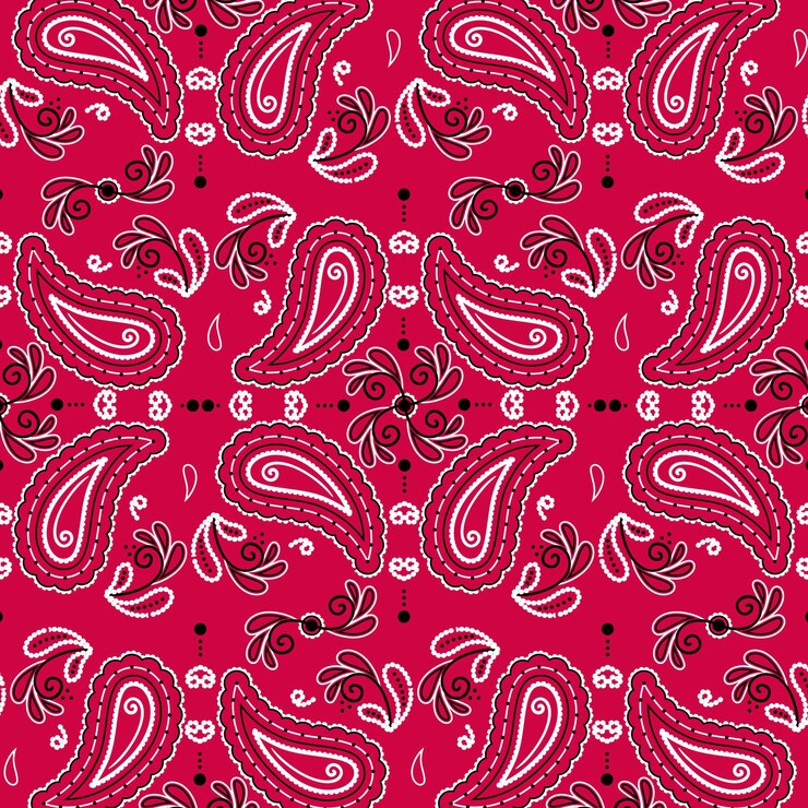 Vettore gratuito motivo a bandana paisley