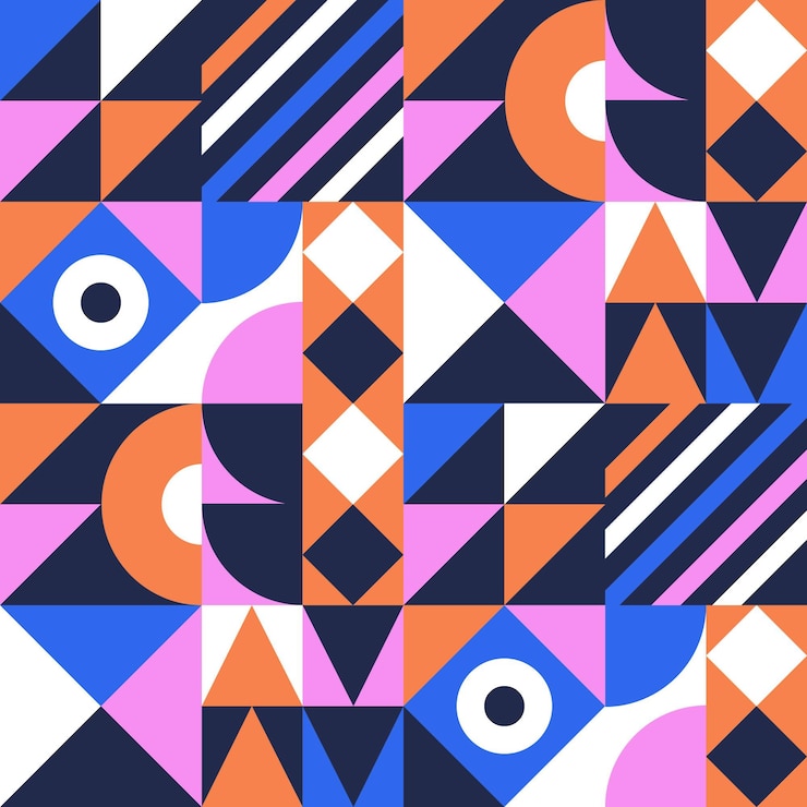 Vettore gratuito motivo a mosaico piatto