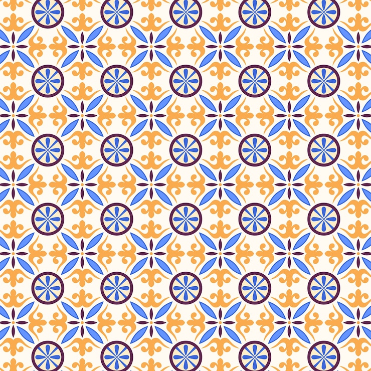 Vettore gratuito motivo arabesco creativo design piatto