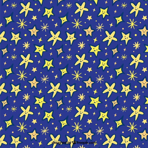 Motivo blu scuro con stelle