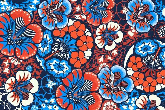 Motivo floreale batik vintage