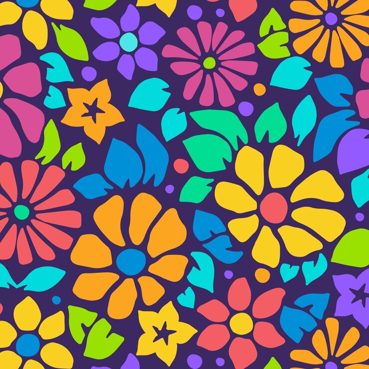 Vettore gratuito motivo floreale groovy disegnato a mano