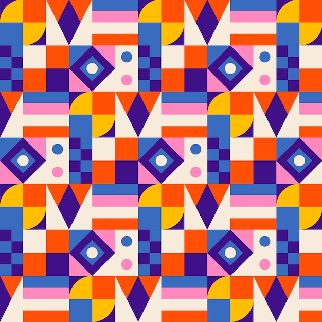 Motivo geometrico colorato design piatto