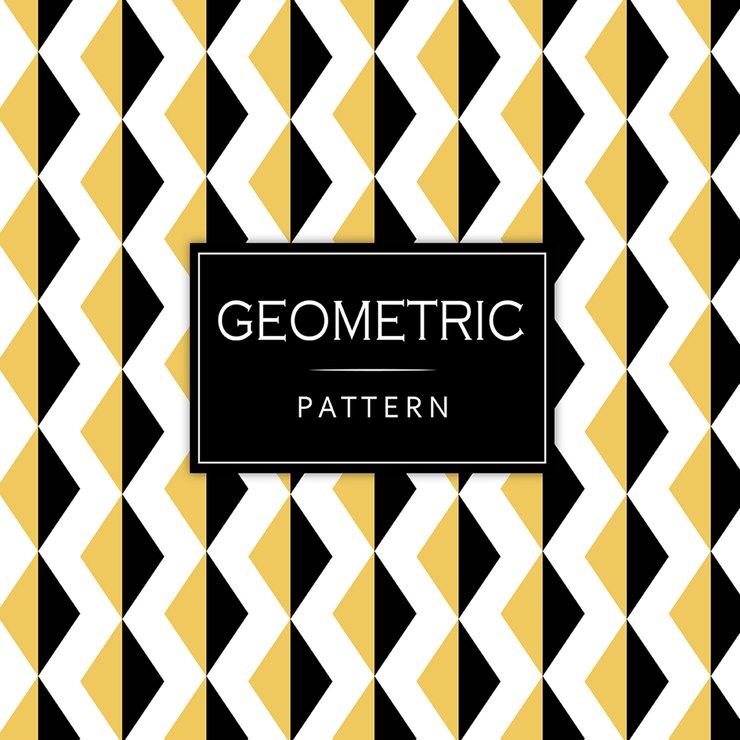 Vettore gratuito motivo geometrico nero e dorato di memphis