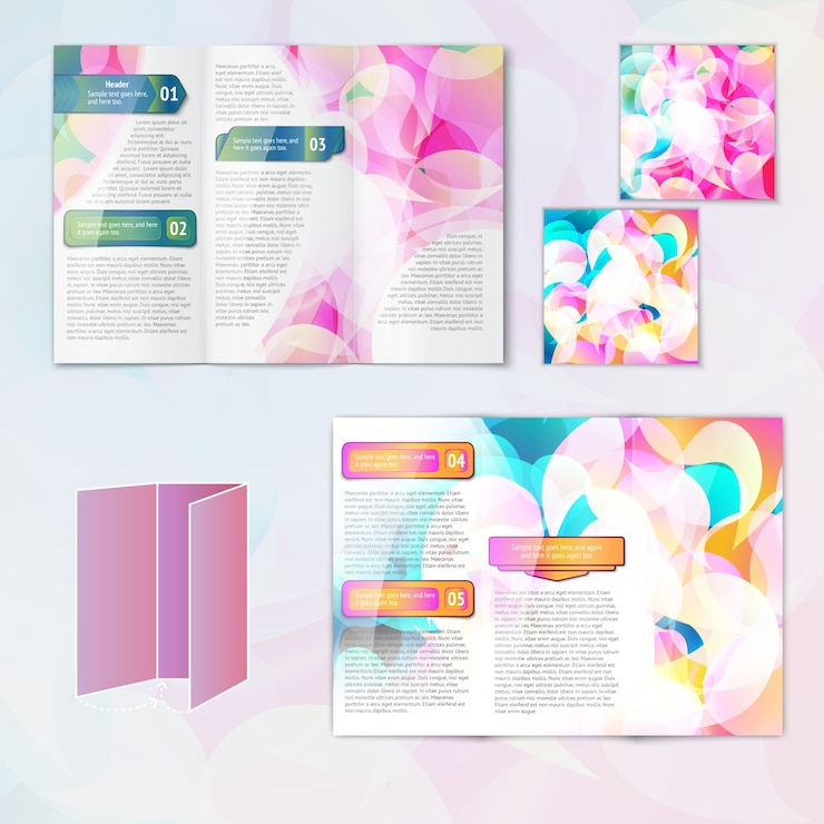 Vettore gratuito multicolore astratto moderno design creativo brochure brochure illustrazione modello di elementi isolati illustrazione vettoriale
