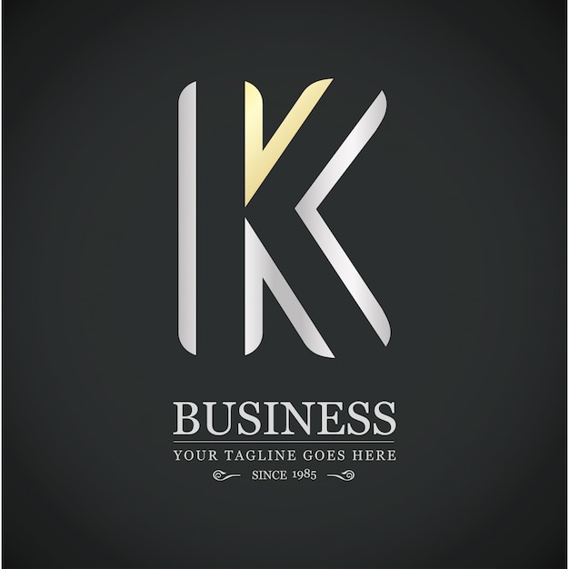 Multicolore K Lettera Logo alfabeto design del logo