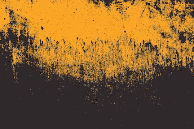 muro di pennelli grunge giallo e nero