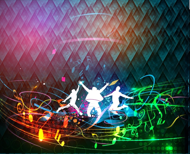 Vettore gratuito musica di sottofondo illustrazione del festival della melodia musicale disegno vettoriale.