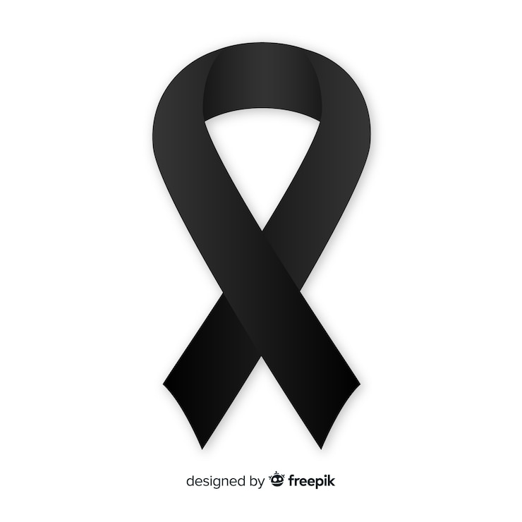Vettore gratuito nastro di consapevolezza nero
