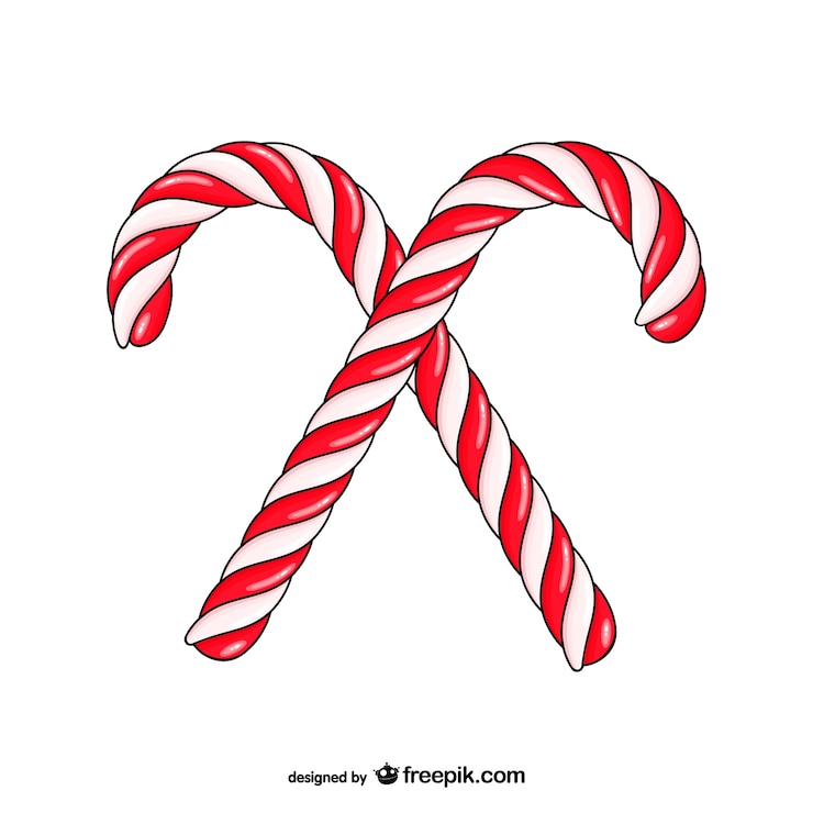 Vettore gratuito natale caramelle canne disegno