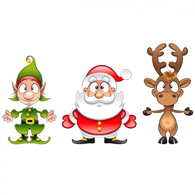 Vettore gratuito natale caratteri disegno