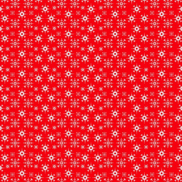 Natale fiocco di neve pattern su sfondo rosso