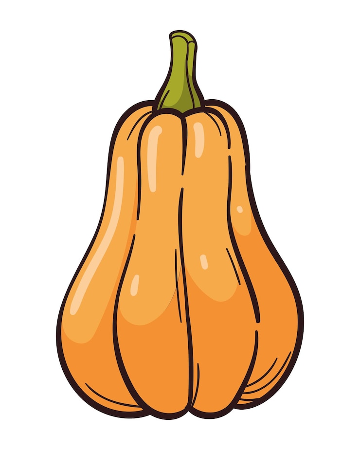 Vettore gratuito natura autunnale zucca fresca illustrazione isolata