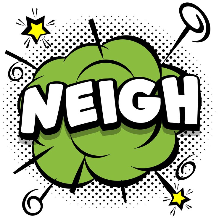 Vettore gratuito neigh comic modello luminoso con fumetti su cornici colorate