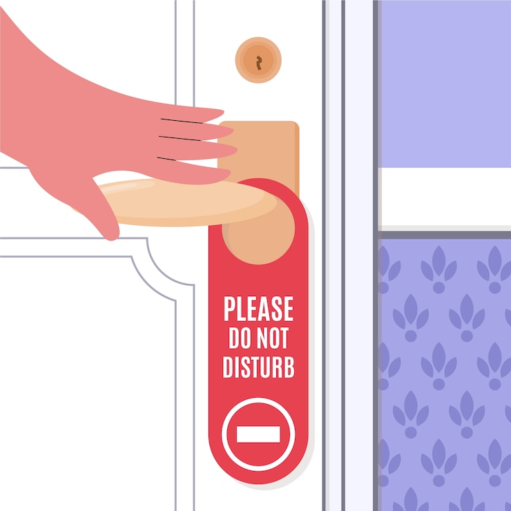 Vettore gratuito non disturbare il design del cartello