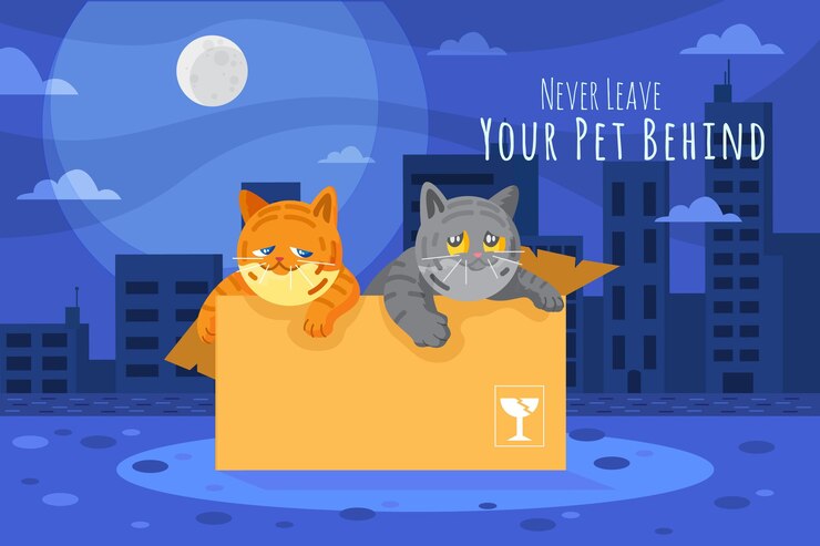 Vettore gratuito non lasciate mai indietro il vostro animale domestico
