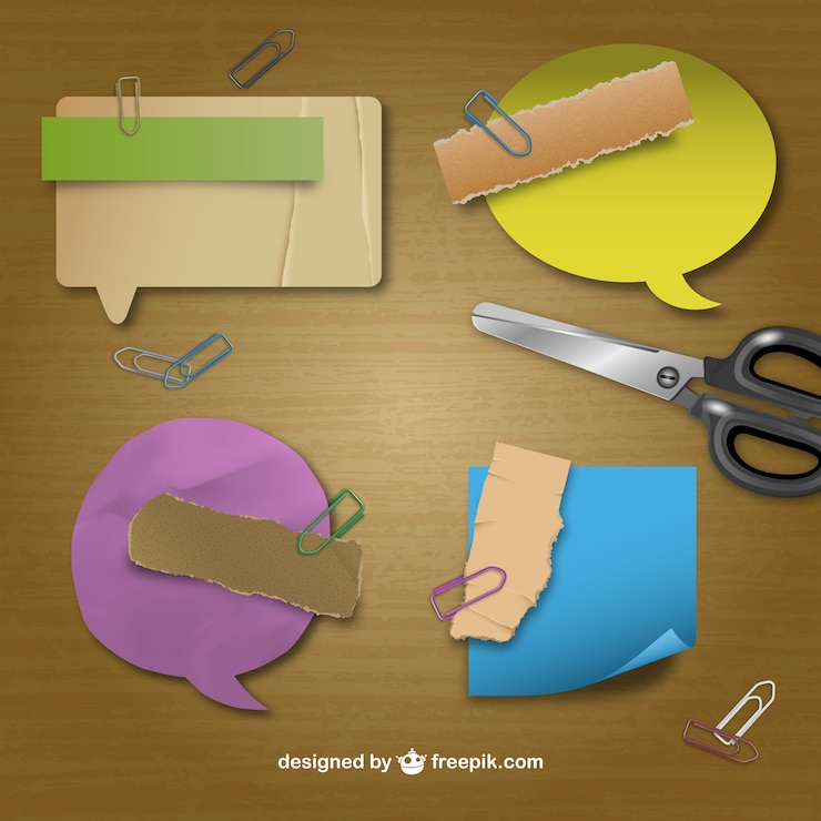 Vettore gratuito note 3d sticky