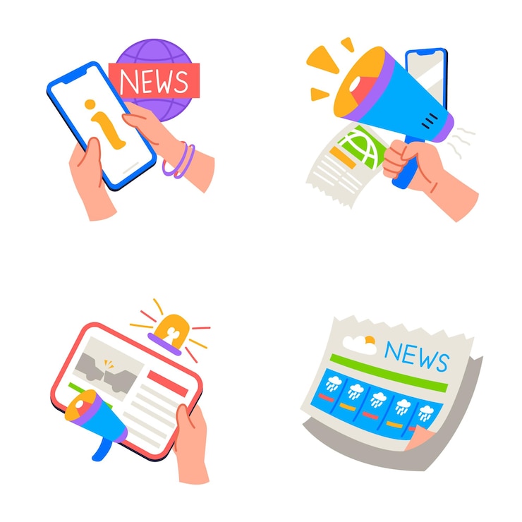 Vettore gratuito notizie e media