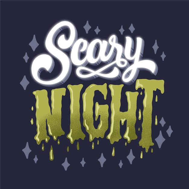 Notte spaventosa - concetto di lettering