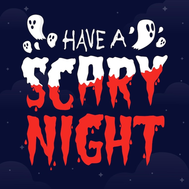 Notte spaventosa - tema lettering