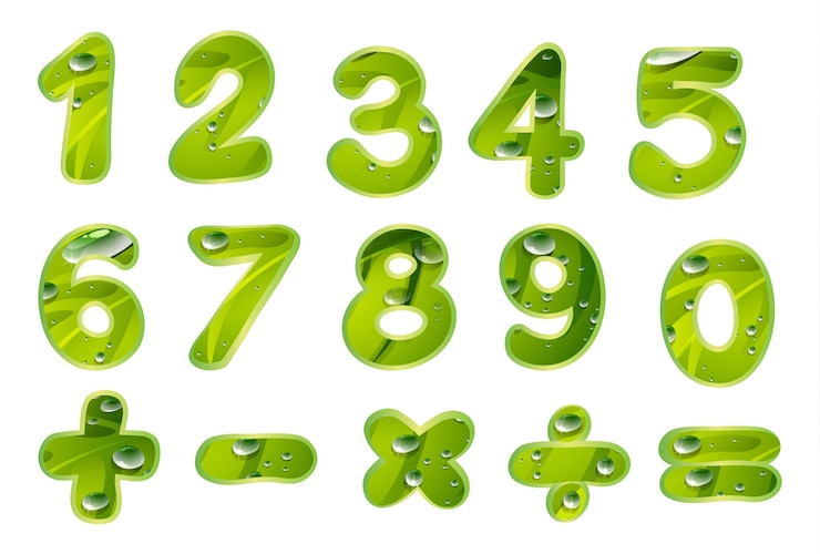 Vettore gratuito numeri e segni
