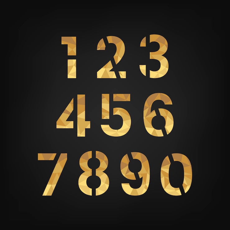 Vettore gratuito numero 0-9 vettore del sistema numerico