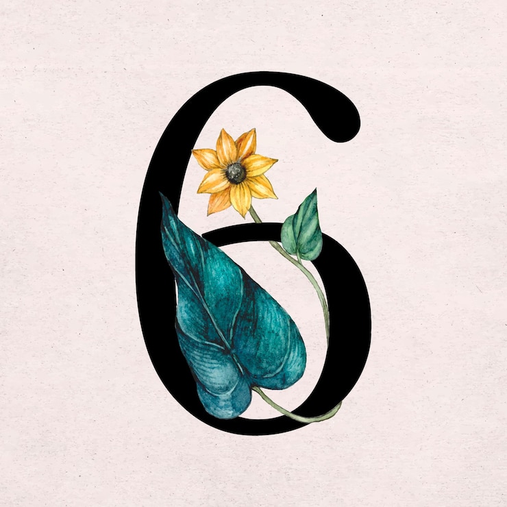 Vettore gratuito numero con carattere tipografico serif vintage