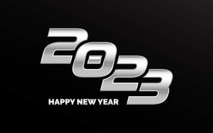 Vettore gratuito nuovo design tipografico 2023 anno 2023 numeri logotipo illustrazione illustrazione vettoriale