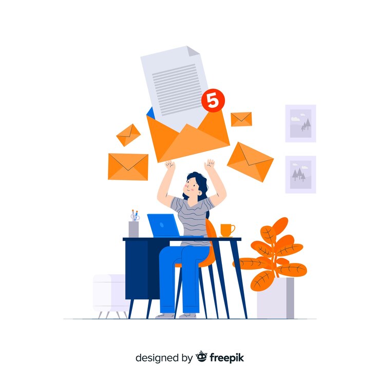 Vettore gratuito nuovo messaggio di concetto per landing page