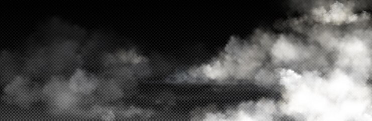 Vettore gratuito nuvola di fumo bianca con effetto di sovrapposizione