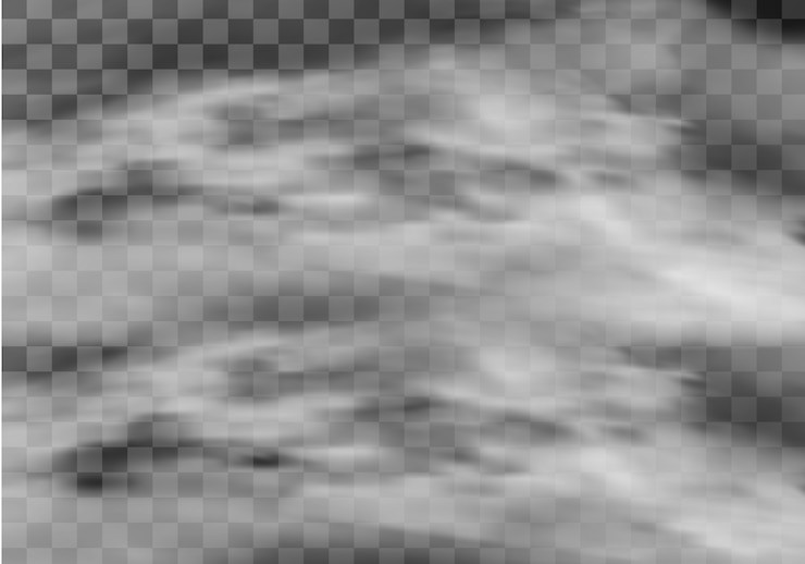 Vettore gratuito nuvola realistica su trasparente