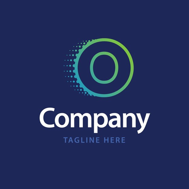 O Technology Logo Design dell'identità del marchio aziendale Illustrazione vettoriale