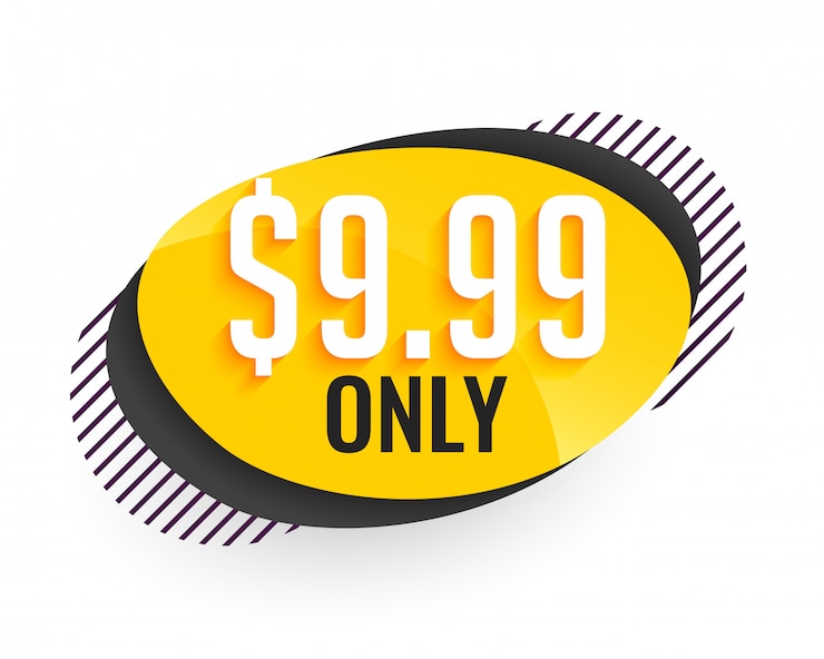 Vettore gratuito offerta banner prezzo in stile moderno