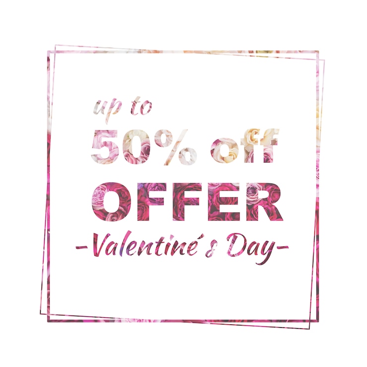 Vettore gratuito offerta di san valentino