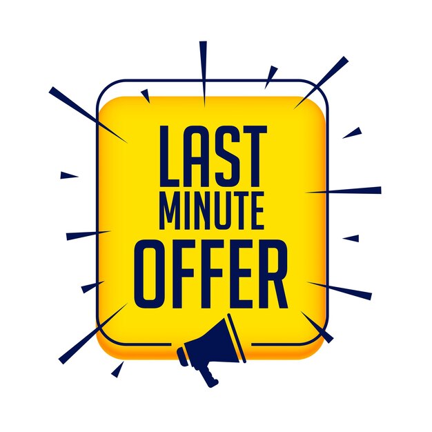 Offerta di vendita dell'ultimo minuto sullo sfondo per la stagione festiva