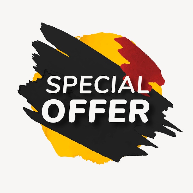 Vettore gratuito offerta speciale adesivo distintivo, struttura della vernice, vettore di immagine dello shopping
