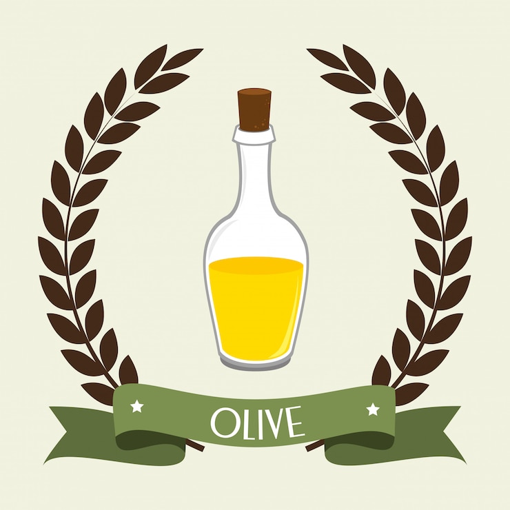 Vettore gratuito olio d'oliva naturale